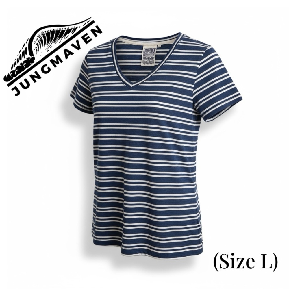 Jungmaven Paige V-Neck Tee Size L